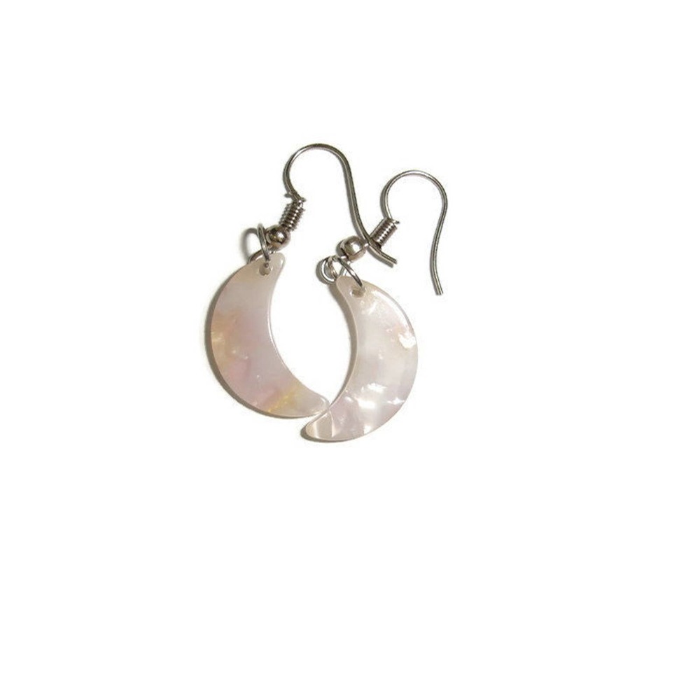 Crescent Moon Earrings Cellulose Earring